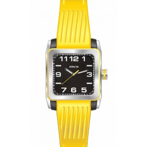 Invicta Blu Black Dial Yellow Silicone Men's Watch 16442 watches