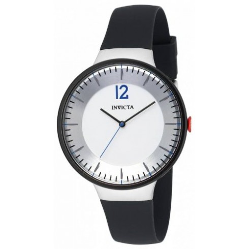 Invicta BLU Silver Dial Black Silicone Men's Watch 16074 watches