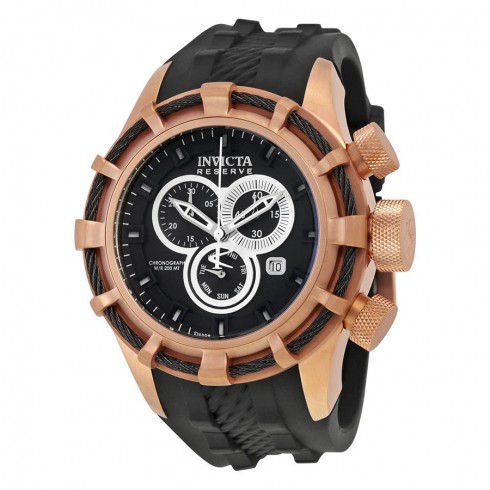 Invicta Bolt Chronograph Black Dial Black Silicone Men's Watch 15777 watches