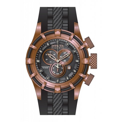 Invicta Bolt Chronograph Black Dial Black Silicone Men's Watch 15775 watches