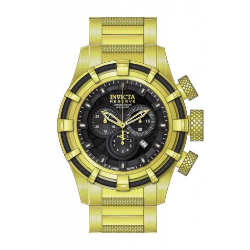 Invicta Bolt Chronograph Black Dial Gold-plated Men's Watch 19522 watches
