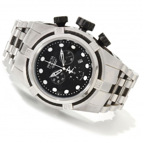 Invicta Bolt Chronograph Black Dial Stainless Steel Band Men's Watch 0821 watches