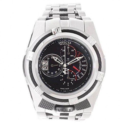 Invicta Bolt Chronograph Black Dial Stainless Steel Men's Watch 16955 watches