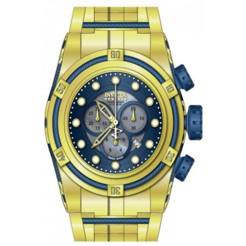 Invicta Bolt Chronograph Blue Dial 18kt Gold Ion-plated Men's Watch 12756 watches
