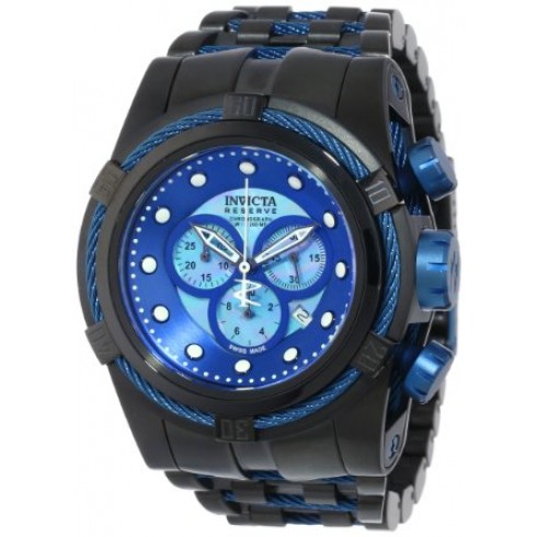Invicta Bolt Chronograph Blue Dial Black Ion-plated Men's Watch 12735 watches