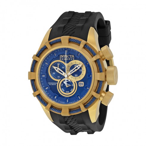 Invicta Bolt Chronograph Blue Dial Black Silicone Men's Watch 15785 watches