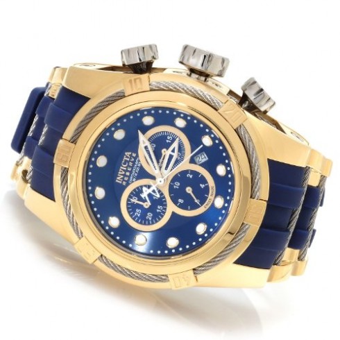 Invicta Bolt Chronograph Blue Dial Gold-tone PVD Stainless Steel Men's Watch 14405 watches