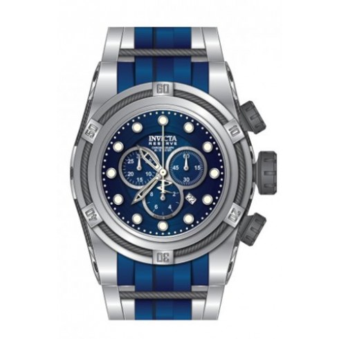 Invicta Bolt Chronograph Blue Dial Stainless Steel Blue Polyurethane Band Men's Watch 14403 watches