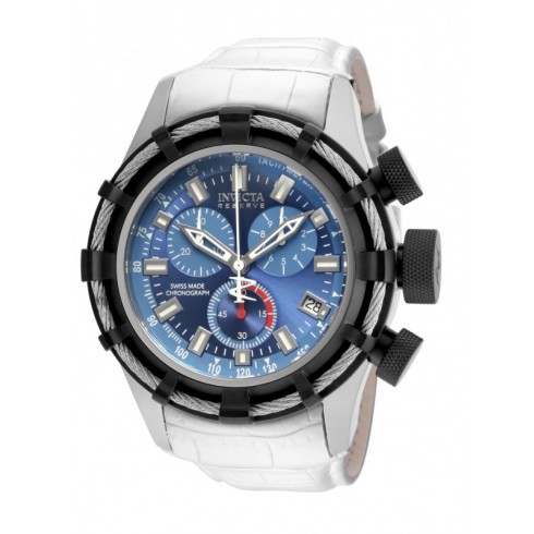 Invicta Bolt Chronograph Blue Dial White Leather Men's Watch 15265 watches