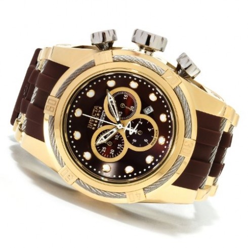 Invicta Bolt Chronograph Brown Dial Gold-tone Stainless Steel Men's Watch 14406 watches