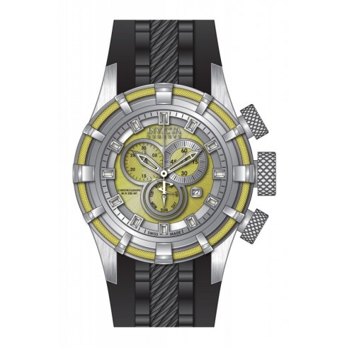 Invicta Bolt Chronograph Gold Dial Black Silicone Men's Watch 15781 watches