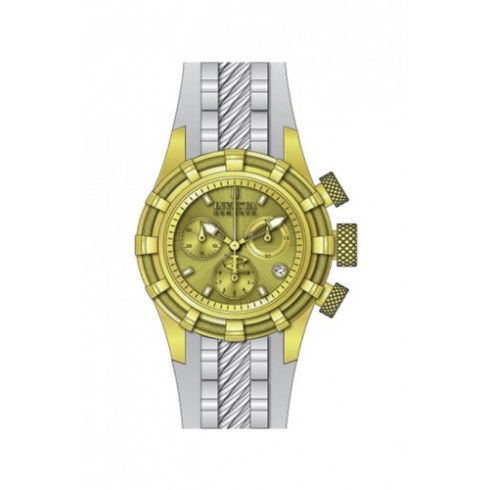 Invicta Bolt Chronograph Gold-tone Dial Gold-tone PVD White Polyurethane Ladies Watch 14781 watches