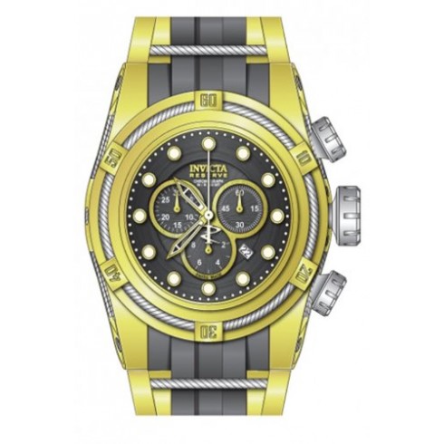 Replica Invicta Bolt Chronograph Grey Dial Gold-tone PVD Stainless Steel Men's Watch 14407 Watch