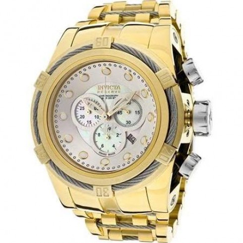 Invicta Bolt Chronograph Mother of Pearl Dial Gold-plated Men's Watch 12757 watches
