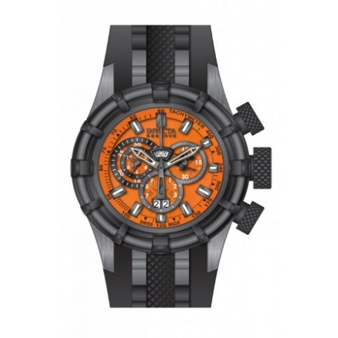 Invicta Bolt Chronograph Orange Dial Black Polyurethane Men's Watch 80670 watches