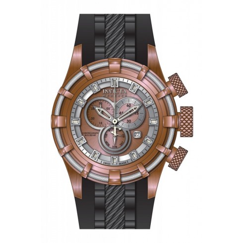Invicta Bolt Chronograph Rose Dial Black Silicone Men's Watch 15779 watches