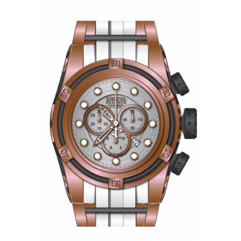 Replica Invicta Bolt Chronograph Silver-tone Dial Rose Gold-tone And Black Stainless Steel Men's Watch 14409 Watch