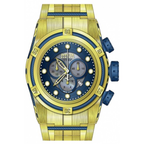 Invicta Bolt Reserve Chronograph Blue Dial Gold Ion-plated Men's Watch 12742 watches