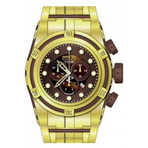 Invicta Bolt Reserve Chronograph Brown Dial Gold Ion-plated Men's Watch 12755 watches