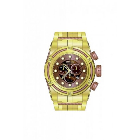Invicta Bolt Reserve Chronograph Rose Dial Gold Ion-plated Men's Watch 12754 watches