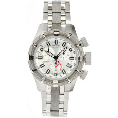 Invicta Bolt Reserve Chronograph Silver-tone Dial Stainless Steel Men's Watch 10538 watches