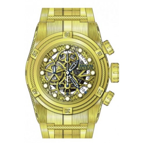 Invicta Bolt Skeleton Dial Yellow Gold-tone Men's Watch 12763 watches