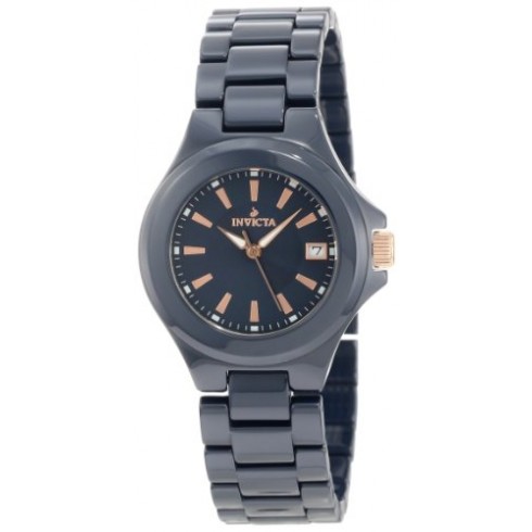 Invicta Ceramic Blue Dial Black Ceramic Ladies Watch 12541 watches