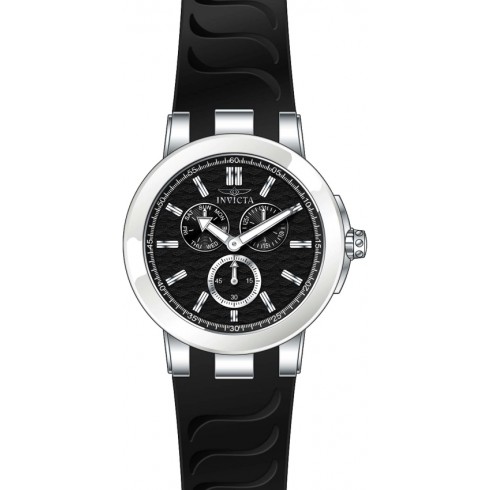 Invicta Ceramics Multi-Function Black Dial Black Silicone Men's Watch 22207 watches