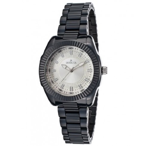 Invicta Ceramics Silver Dial Black Ceramic Ladies Watch 15318 watches