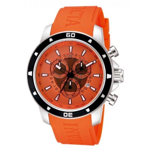 Invicta Chronograph Specialty Orange Dial Orange Polyurethane Men's Watch 11383 watches