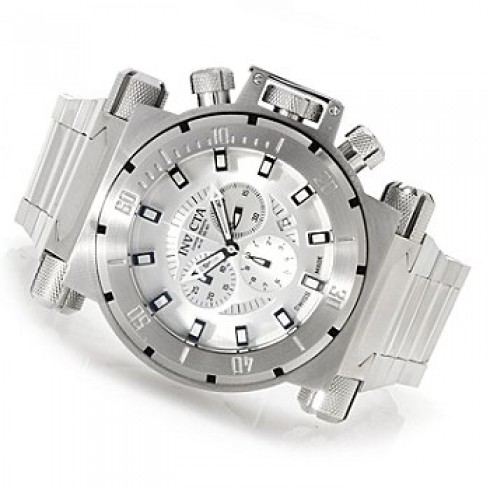 Invicta Coalition Chronograph Silver-tone Dial Stainless Steel Men's Watch 14007 watches