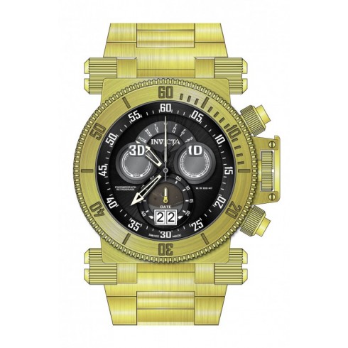 Invicta Coalition Forces Chronograph Black Dial Gold-plated Men's Watch 17642 watches