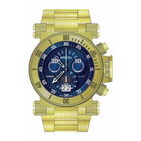 Invicta Coalition Forces Chronograph Blue Dial Gold-plated Men's Watch 17644 watches