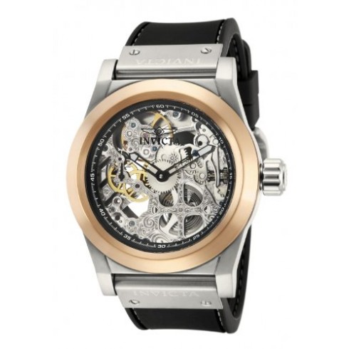 Invicta Corduba Automatic Skeleton Dial Rose Gold Ion-plated Black Polyurethane Men's Watch 80094 watches