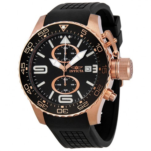 Invicta Corduba Black Dial Chronograph Black Rubber Men's Watch 11777 watches