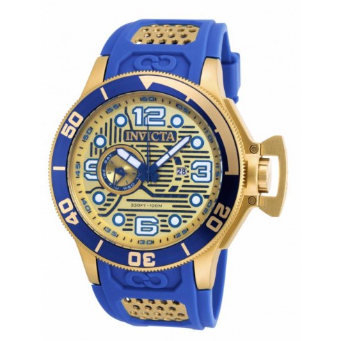 Invicta Corduba Blue Cut-out Dial Blue Polyurethane Men's Watch 18834 watches