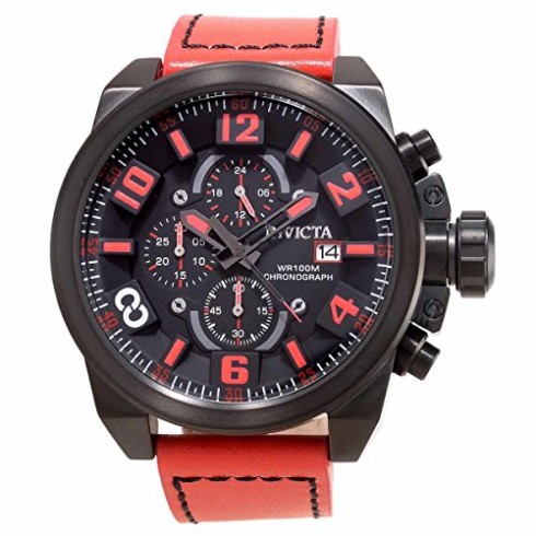 Invicta Corduba Chronograph Black Dial Red Leather Men's Watch 18996 watches