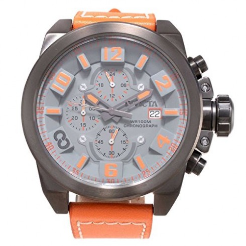 Invicta Corduba Chronograph Grey Dial Orange Leather Men's Watch 18994 watches
