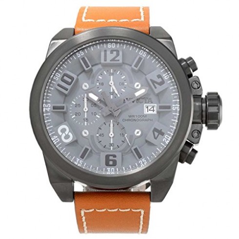 Invicta Corduba Chronograph Grey Dial Tan Leather Men's Watch 18993 watches