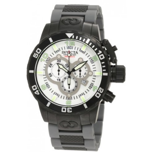 Invicta Corduba Chronograph Mother of Pearl Dial Black and Grey Polyurethane Men's Watch 10508 watches