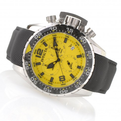 Invicta Corduba Chronograph Yellow Dial Stainless Steel Men's Watch 12452 watches