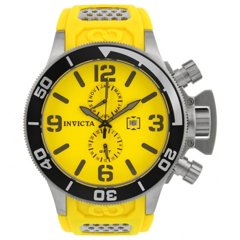 Invicta Corduba Collection Yellow Dial Yellow Polyurethane Strap Men's Watch 1054 watches