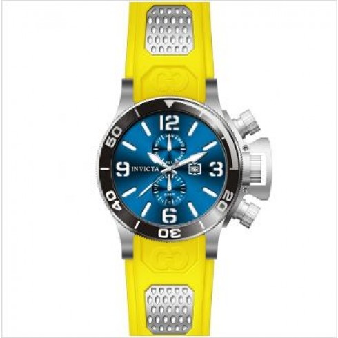 Invicta Corduba GMT Blue Dial Stainless Steel and Yellow Rubber Men's Watch 80219 watches