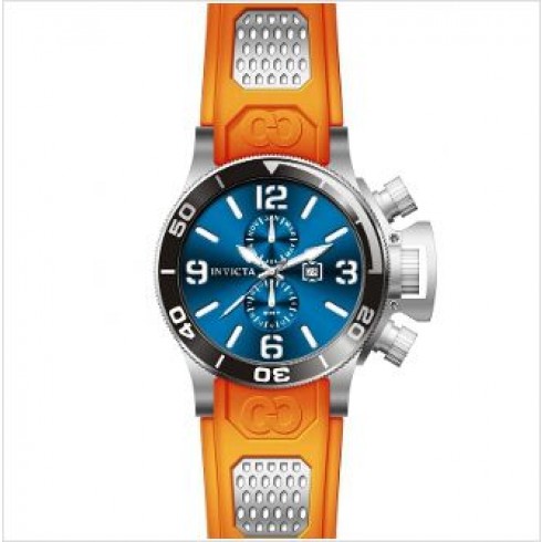 Invicta Corduba GMT Blue Dial Stainless Steel Orange Rubber Men's Watch 80222 watches