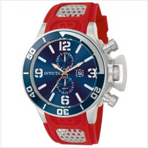 Invicta Corduba GMT Blue Dial Stainless Steel Red Rubber Men's Watch 80311 watches