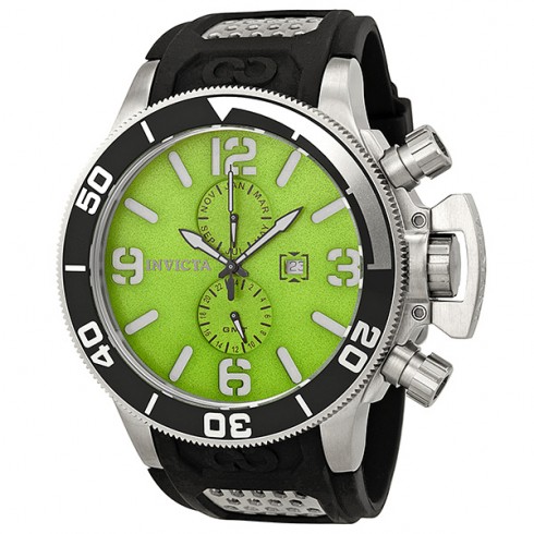 Invicta Corduba GMT Green Dial Stainless Steel Black Rubber Men's Watch 80206 watches