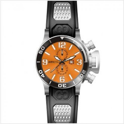 Invicta Corduba GMT Orange Dial Stainless Steel Black Rubber Men's Watch 80205 watches