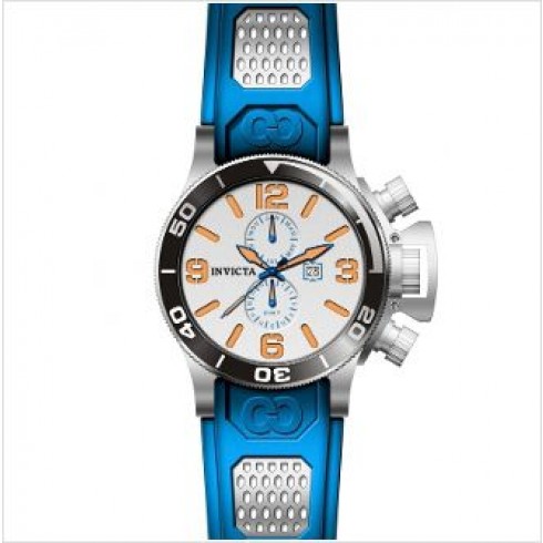 Invicta Corduba GMT Silver Dial Stainless Steel Blue Rubber Men's Watch 80207 watches