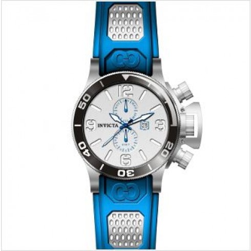 Invicta Corduba GMT Silver Dial Stainless Steel Blue Rubber Men's Watch 80208 watches