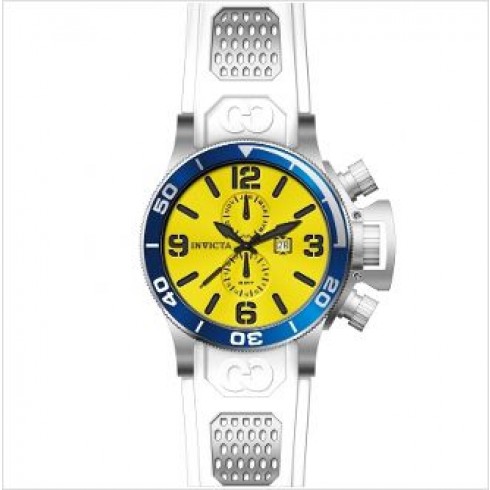 Invicta Corduba GMT Yellow Dial Stainless Steel White Rubber Men's Watch 80212 watches